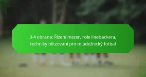 3-4 obrana: Řízení mezer, role linebackera, techniky blitzování pro mládežnický fotbal