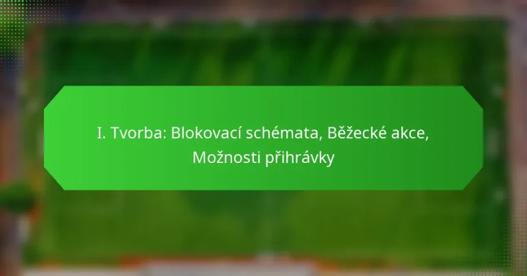 I. Tvorba: Blokovací schémata, Běžecké akce, Možnosti přihrávky