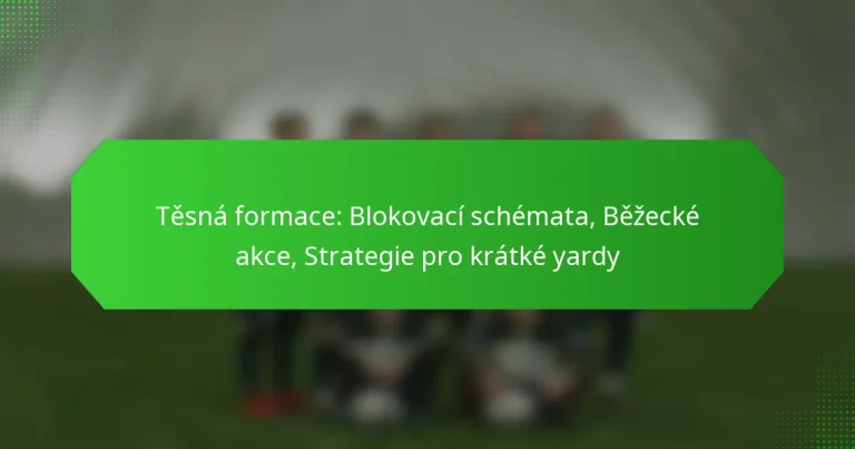Těsná formace: Blokovací schémata, Běžecké akce, Strategie pro krátké yardy